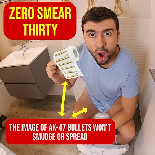 Miniatura 4 de Fairly Odd Novelties AK 47 AK-47 Bullets - Papel higiénico divertido para rifle y pistola (FON-10070)