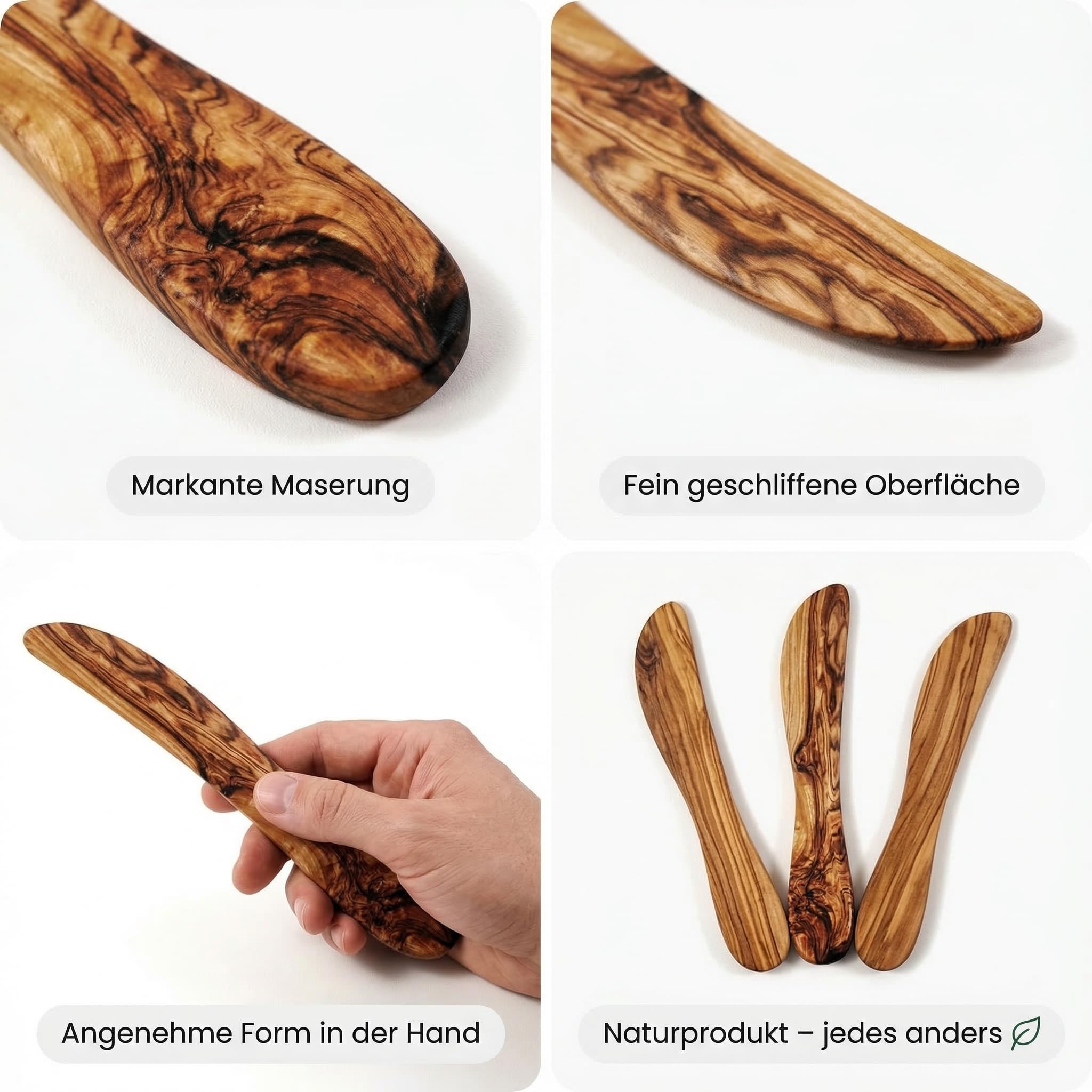 das Olivenholzbrett Nóż do masła 20 cm