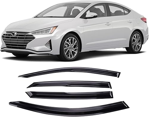 WONSABON Juego de 4 viseras de ventana para Hyundai Elantra 94408 2017-2020