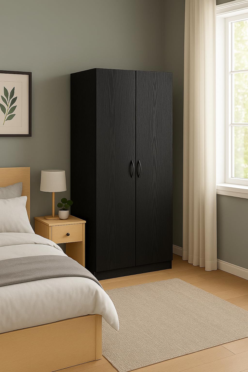 MATTERHORN LuxeStore 2-Door Wardrobe –V | Modern Bedroom Closet