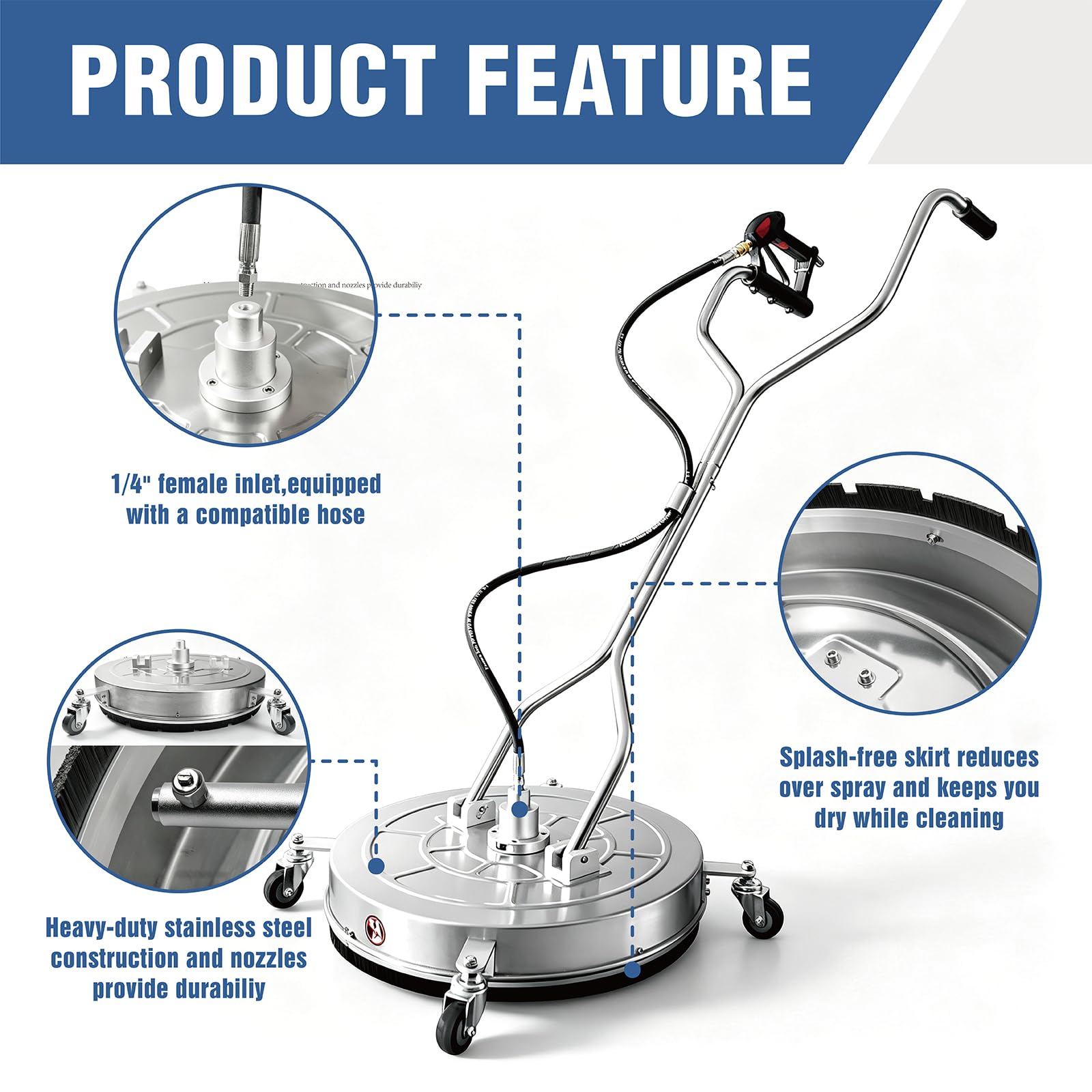JANZ 24'' Pressure Washer Surface Cleaner with Dual Handle Pro — Amazon image 4