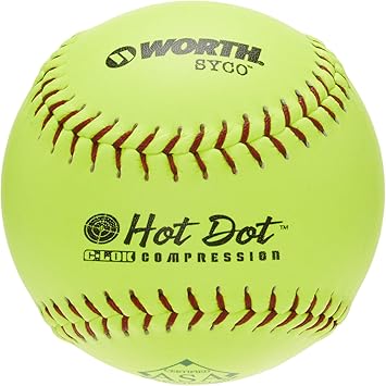 Amazon Worth 12インチ Usssa ホットドット スローピッチ ソフトボール ダース Worth ボール