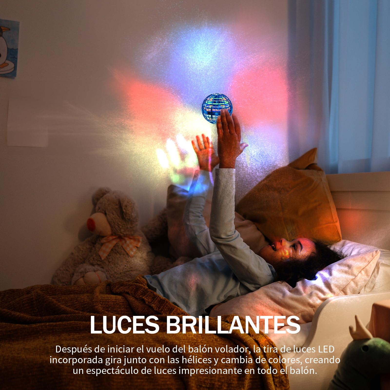 Ivtivfu Bola voladora (Azul) Flying Magica Hover Ball Fly UFO Bolas voladoras para niño y niñas, Juguetes para Exteriores para niños, Regalos para niños de 6 7 8 9 10 11 12