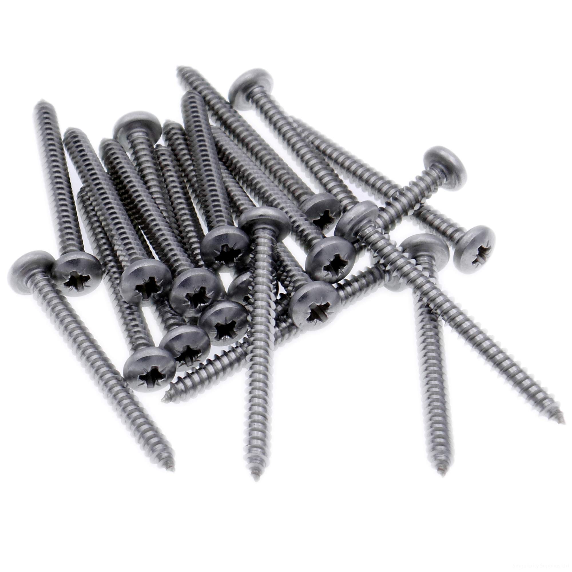Singularity Supplies No.12 X 1.5 (5.5Mm X 38Mm) Pozi Pan Self-Tapping Screw - Stainless Steel (A2) (Pack Of 20)