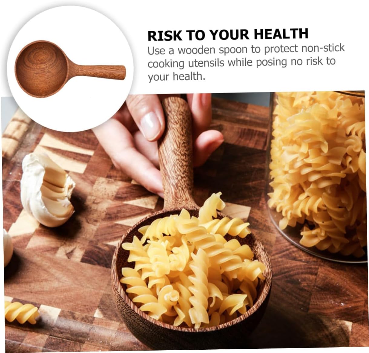 3pcs Wood Soup Spoon Large Bowl Compact Design Cooking Ladle for Kitchen Easy to Grip Serving Spoon for Soup Rice