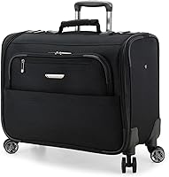 Traveler's Choice 21-Inch Carry-On 8-Wheel Spinner Softside Garment Bag - Black, Overhead Compatible Luggage