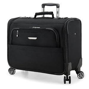 Travelers Choice Carry-On Softside 8-Wheeled Spinner Garment Bag Luggage Black 21-Inch