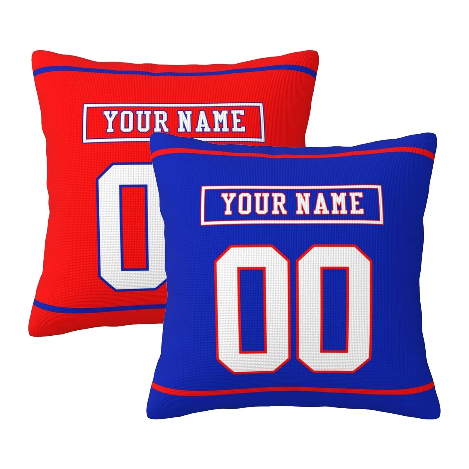 Slaccvd Custom University Throw Football Pillow Cases(2Packs) Personalized Design Any Name and Number 18