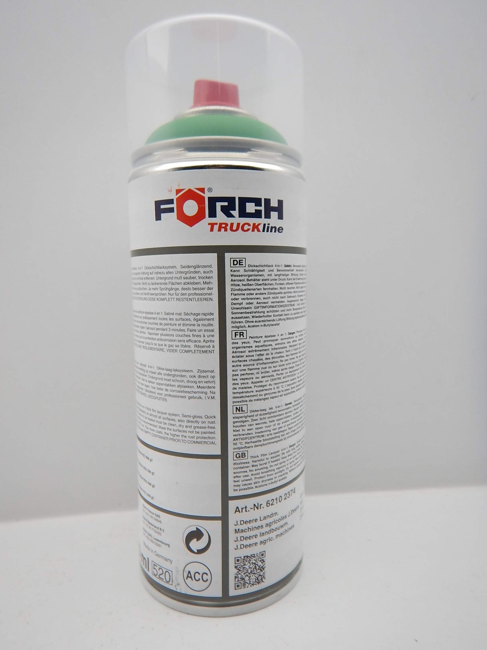 FORCH 4 in 1 Traktor GRÜN LANDMASCHINE DICKSCHICHTLACK Lack Spray SPRAYDOSE 400ML (6)