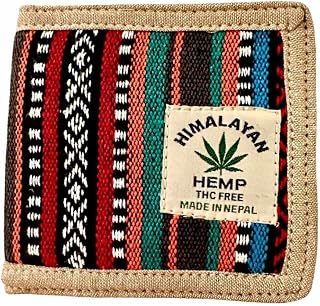 Natural Hemp and Gheri made Bi-Fold slim wallet. Thin and Stylish sweat resistance. Multiple Card slots pockets, Unique Hand Made Craftmanship.