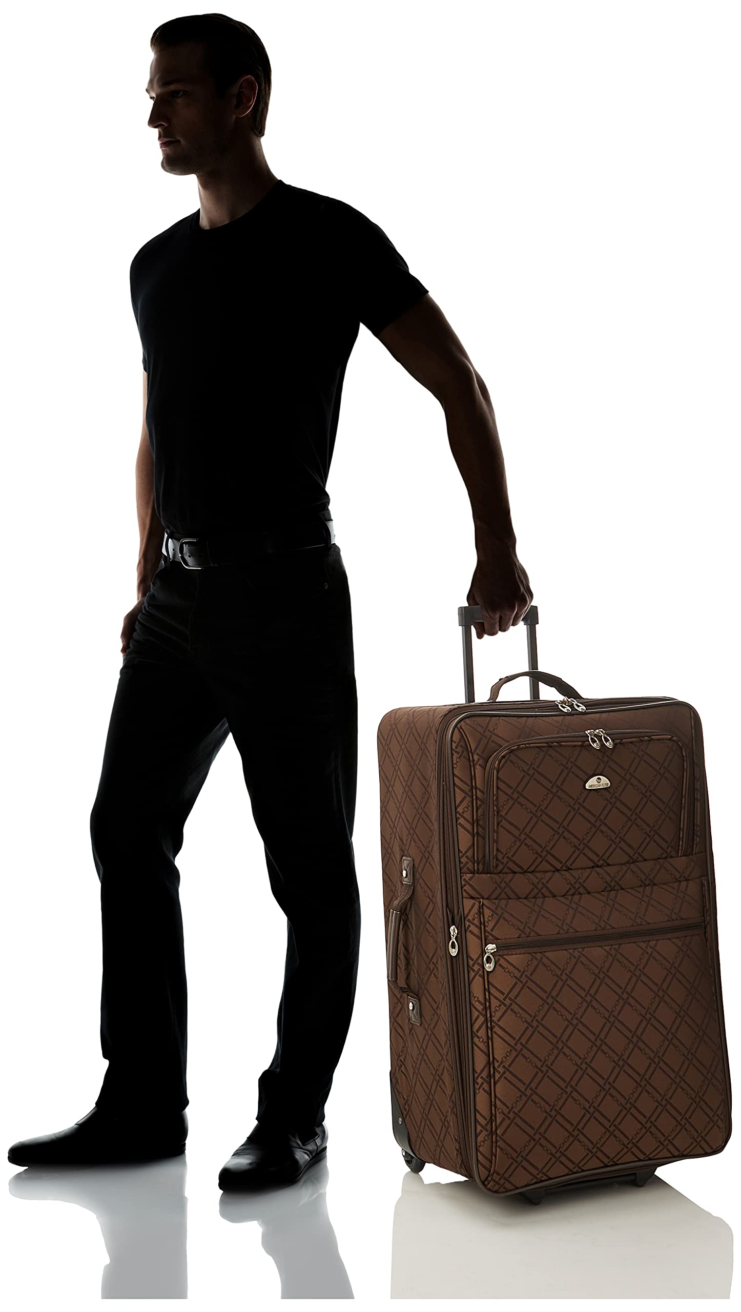 American Flyer Luggage Pemberly Buckles Piece Set, Chocolate, One Size