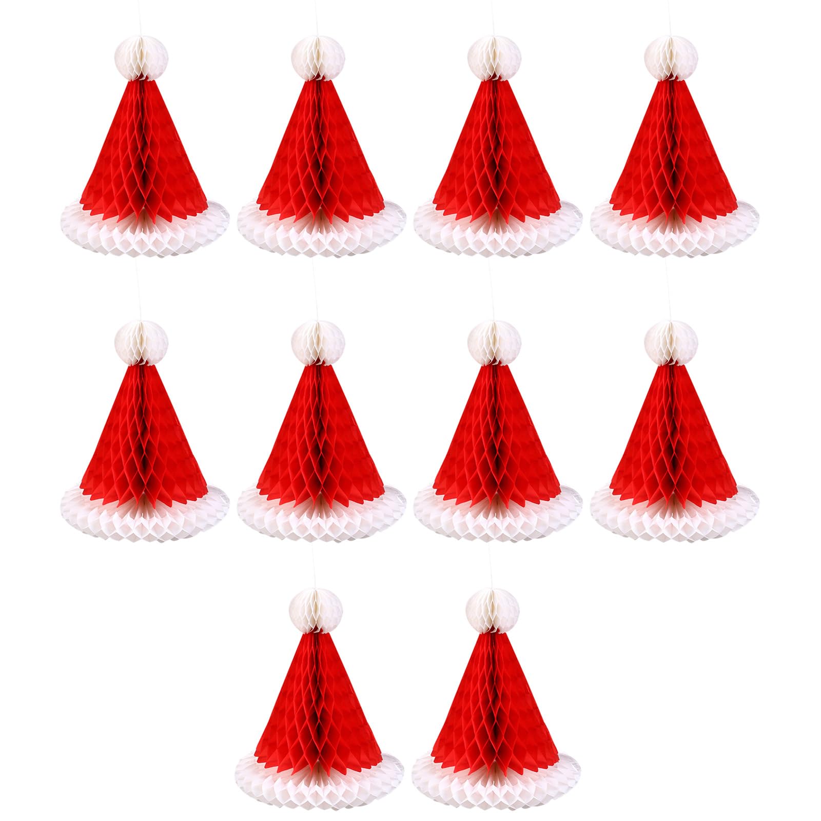 Chapeau de Père Noël en papier de soie suspension pliable et réutilisable