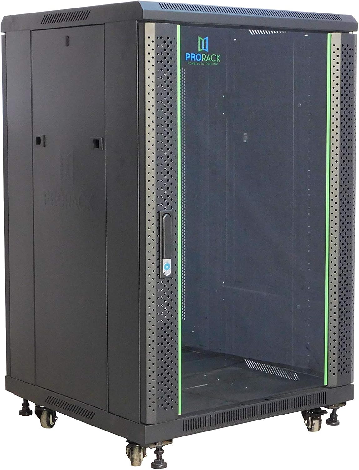 ProRack 18U 600*600 Standing Network Rack with glass door, 1 fan, 1 ...
