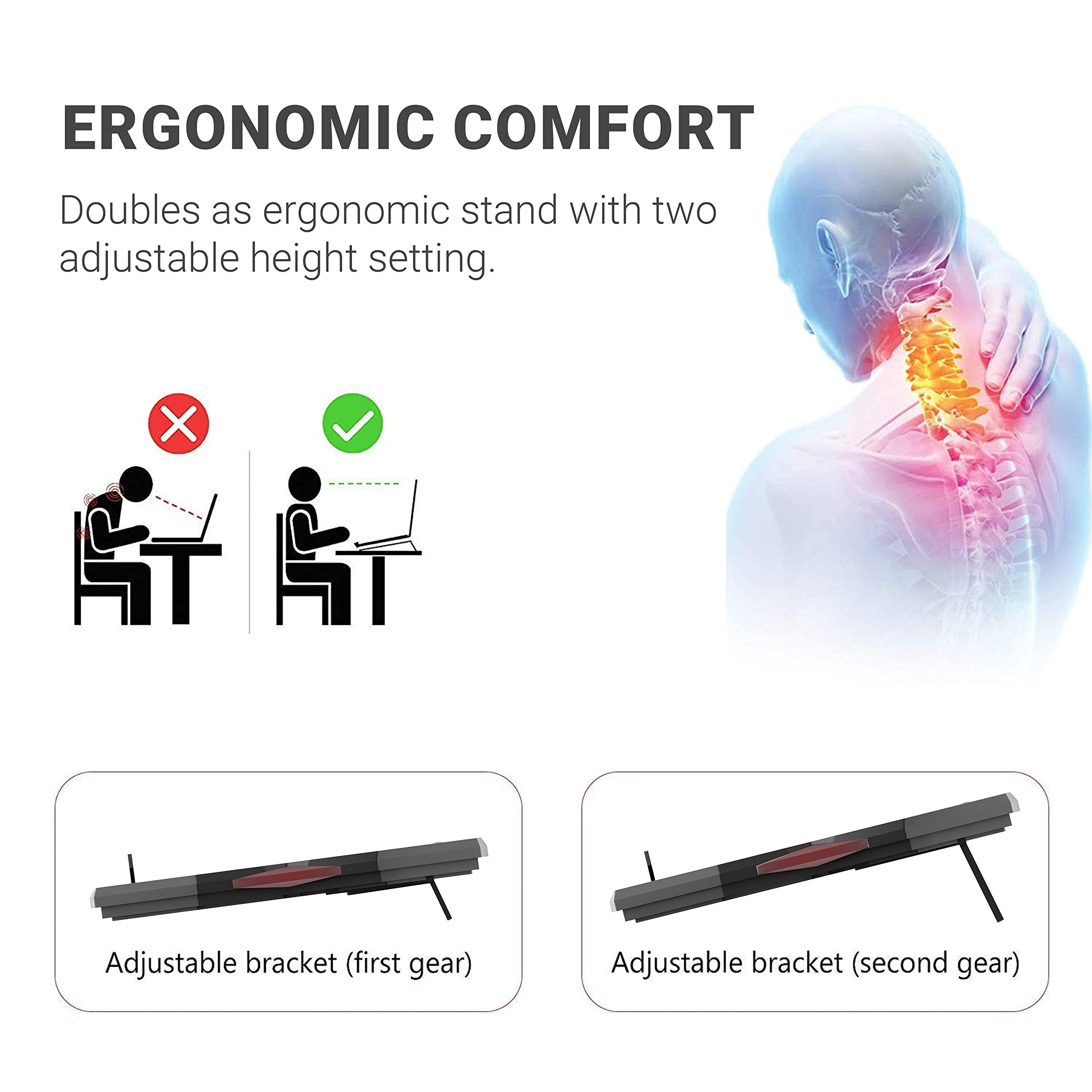 Zinq Technologies Five Fan Cooling Pad and Laptop Stand with Dual