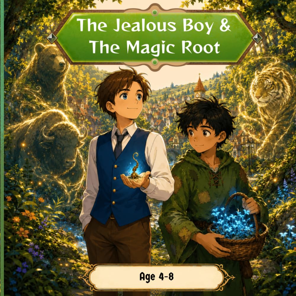 The Jealous Boy & The Magic Root: An Illustrated Moral Story for Kids Age 4-8 About Jealousy, Kindness, and Friendship (Perfect Bedtime Story)