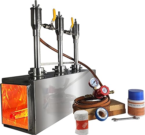 Simond Store Forja de gas propano, triple quemador, clasificación 2600F, forja de herrería para fabricación de cuchillos, forja de herrero, equipo