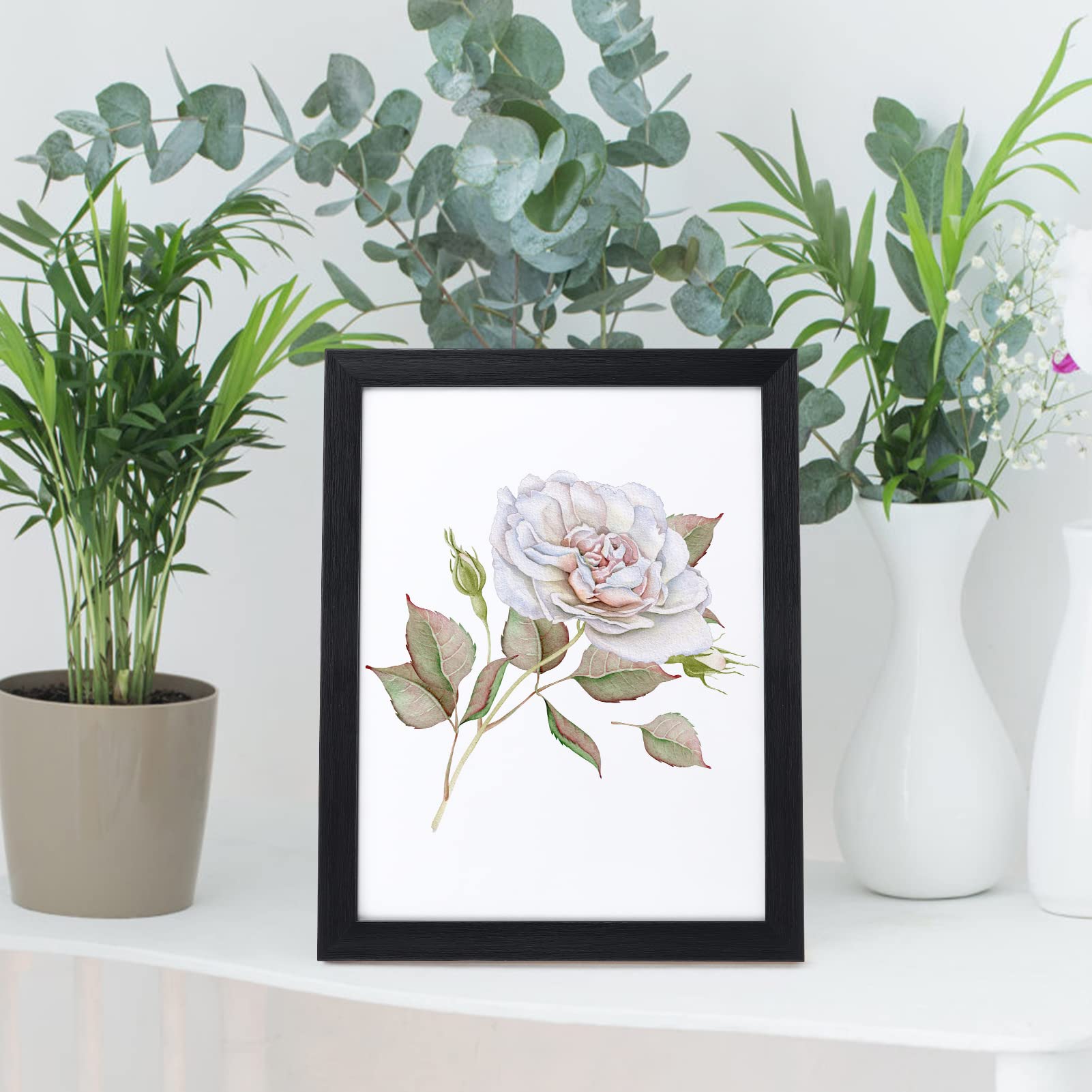 Giftgarden Bilderrahmen, 21,5 cm x 28 cm (8,5 x 11), Schwarz, Multipack mit 12 Stück, Großpackung, für Urkunden, Zertifikate, Dokumente, Diplome, für Wand oder als Tischaufsteller