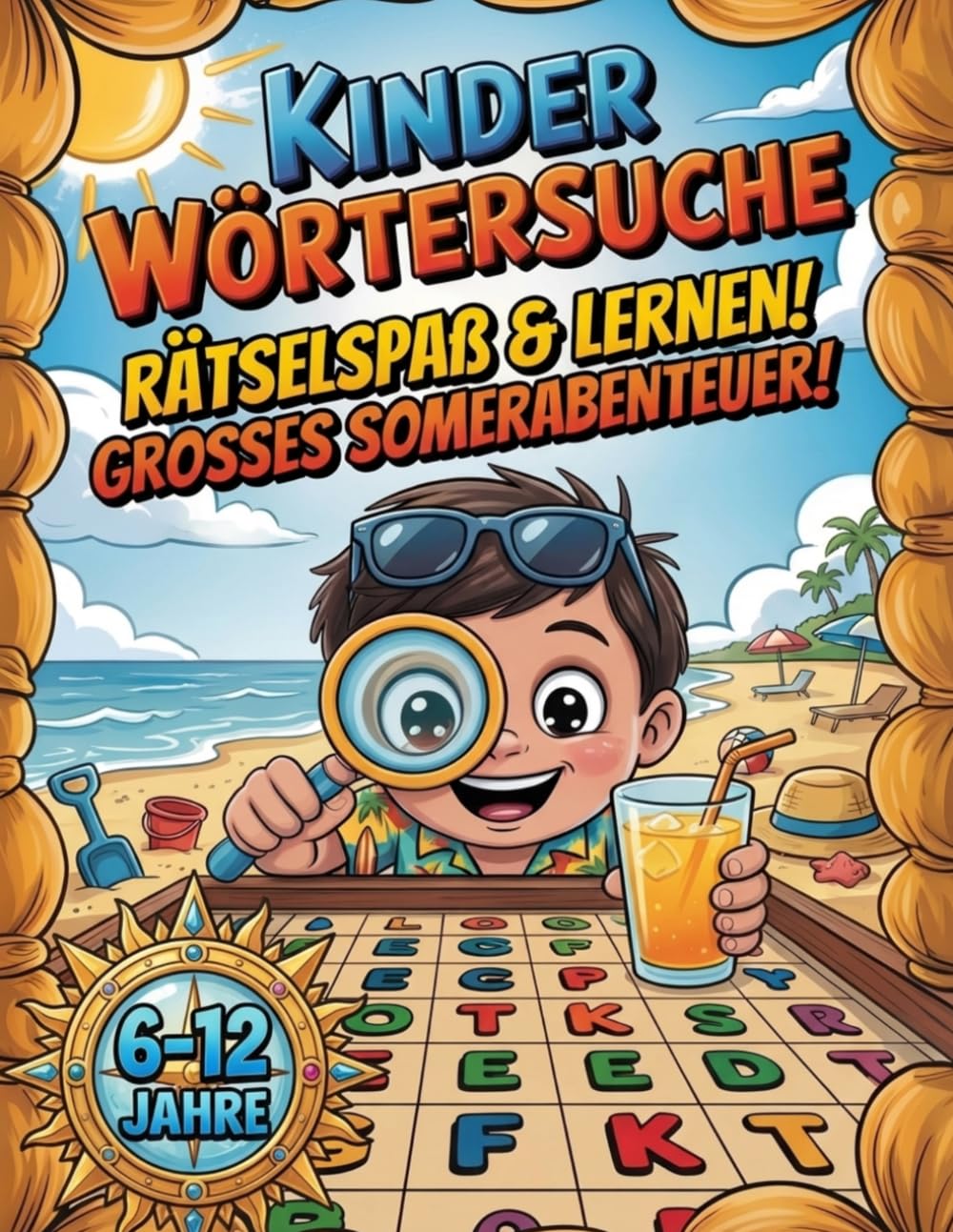 Kinder Wörtersuche Sommer - Rätselspaß & Lernen: 1.500 Wörter in 100 Themenrätseln · Spielend Wortschatz & Konzentration für Kinder 6 - 12