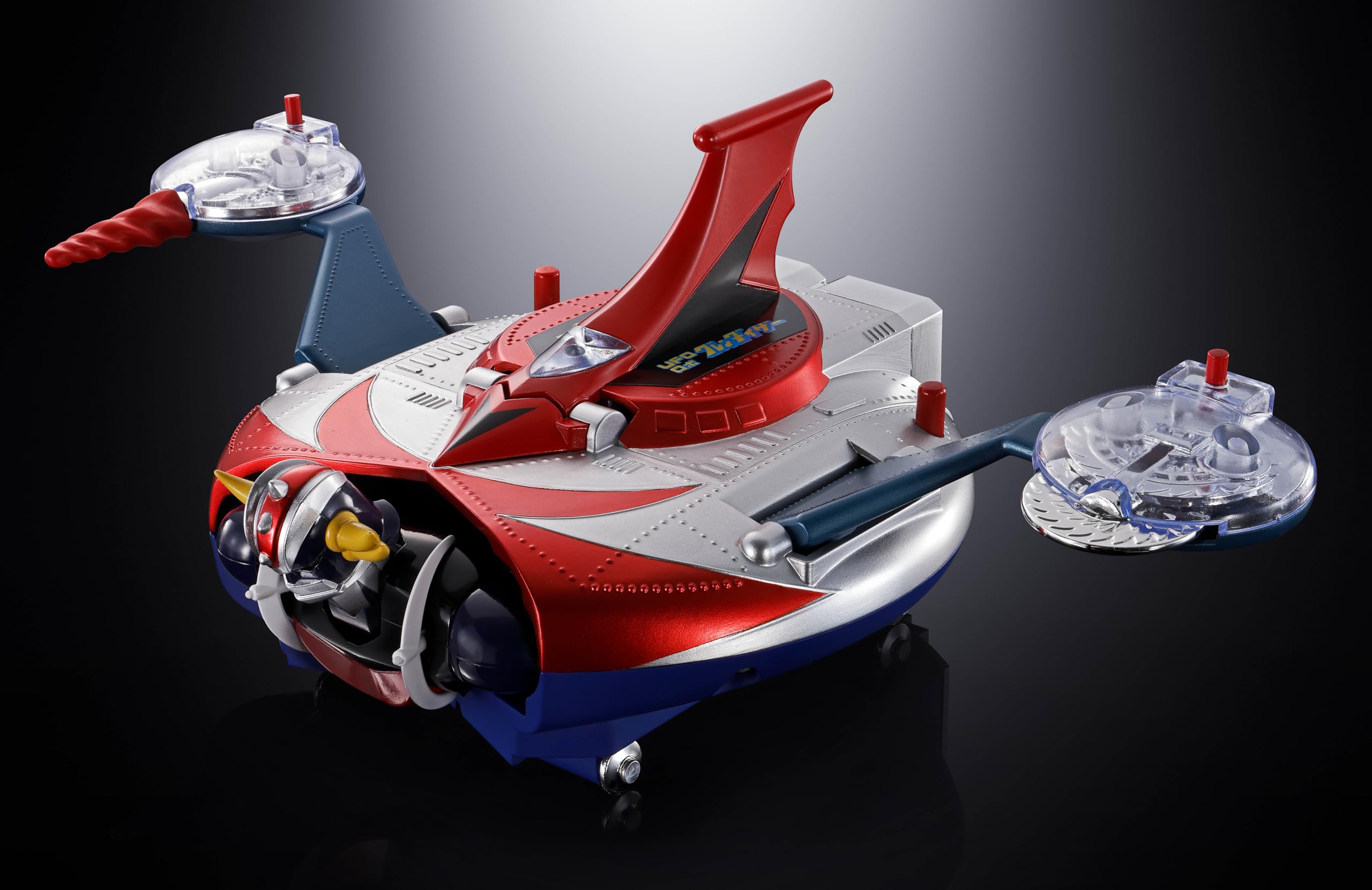 TAMASHII NATIONS Chogokin UFO Robo Glendazer Deluxe Glendizer & UFO Spazer, circa 135 e 120 mm, figura di azione pre-verniciata in ABS e PE