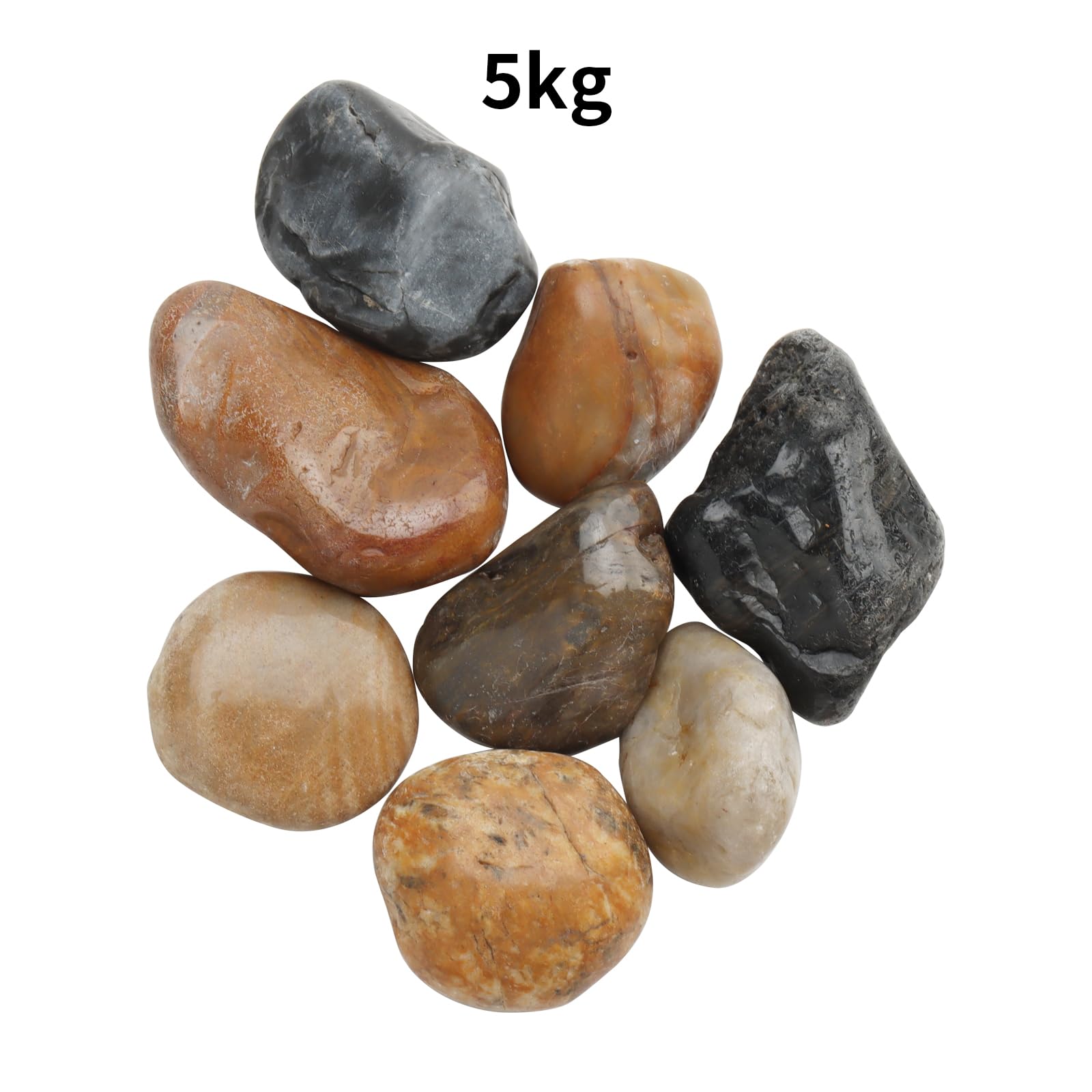KEILEOHO Piedras decorativas de 5 kg de 4,5 a 6 cm, piedras decorativas de 11 libras, rocas de río para macetas, jardín, acuario