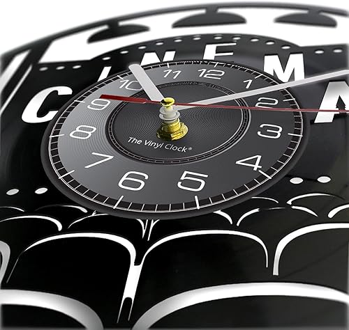 Miniatura 3 de Reloj de pared  Reloj de vinilo de corte de 12 pulgadas, Gramófono, Lp, para colgar en la pared, para fanáticos del cine
