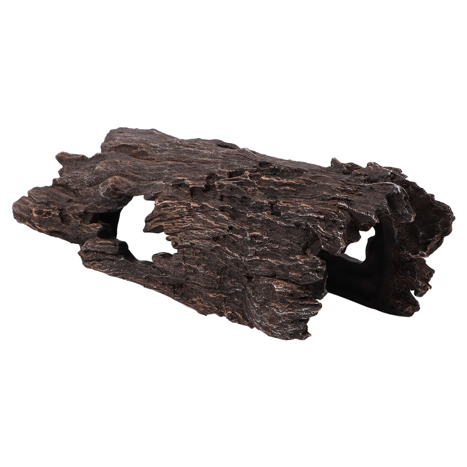 Decorazioni per acquari in legno di resina Tronco d'albero cavo per forma di corteccia di rettili