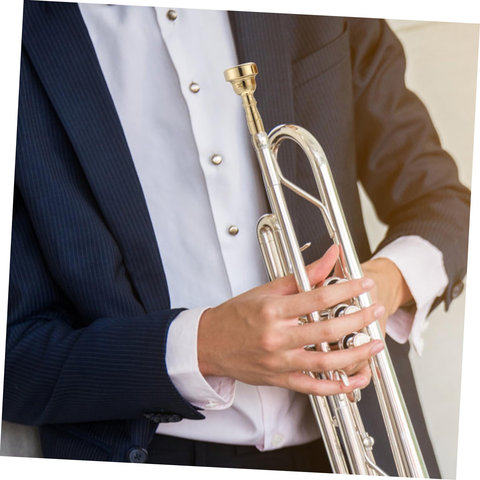 GOOHOCHY Trumpet Mouthpiece Mute Set 4 Piece Trumpet Mustache Set Replacement Parts