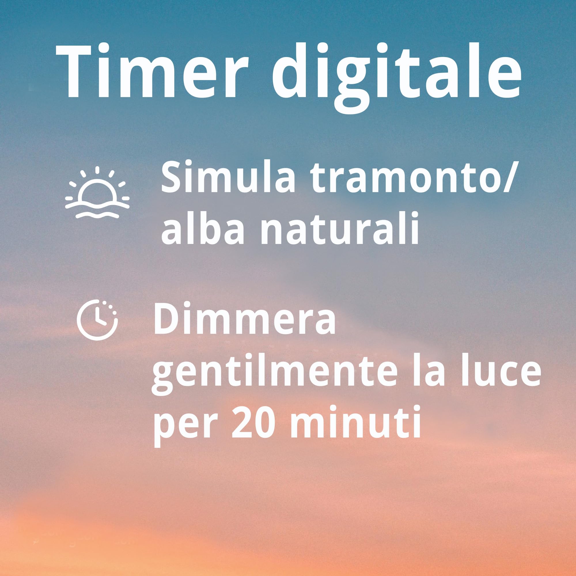 HappyBird Lighting - Timer di programmazione alba/tramonto - Si accende e si spegne lentamente - Funziona su ogni luce LED - On e Off automatici - Fornisce tempi esatti - Batteria di backup integrata
