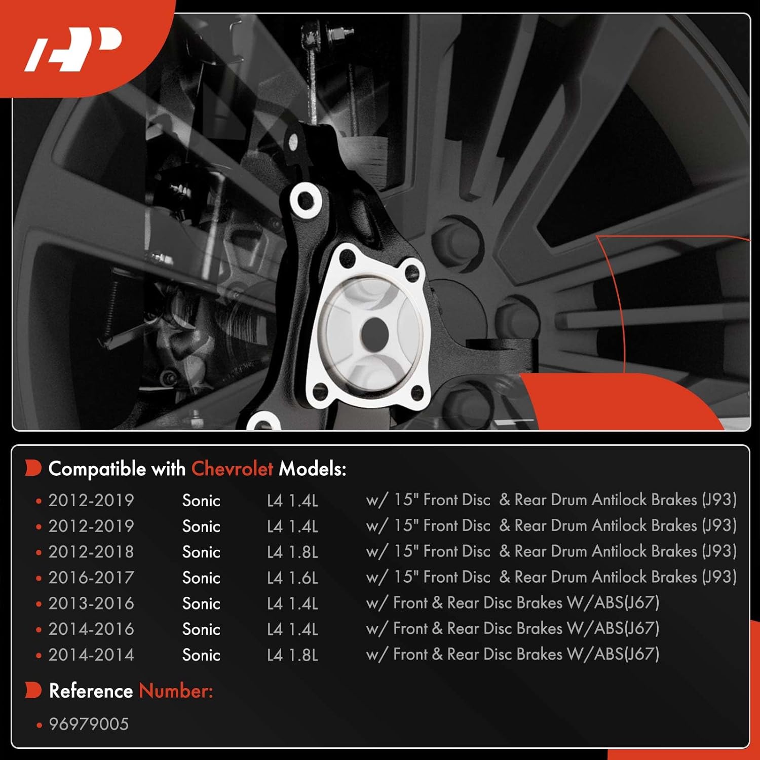 A-Premium Front Suspension Steering Knuckle Compatible with Chevrolet Sonic 2012-2019 1.4L 1.6L 1.8L, Right Passenger Side