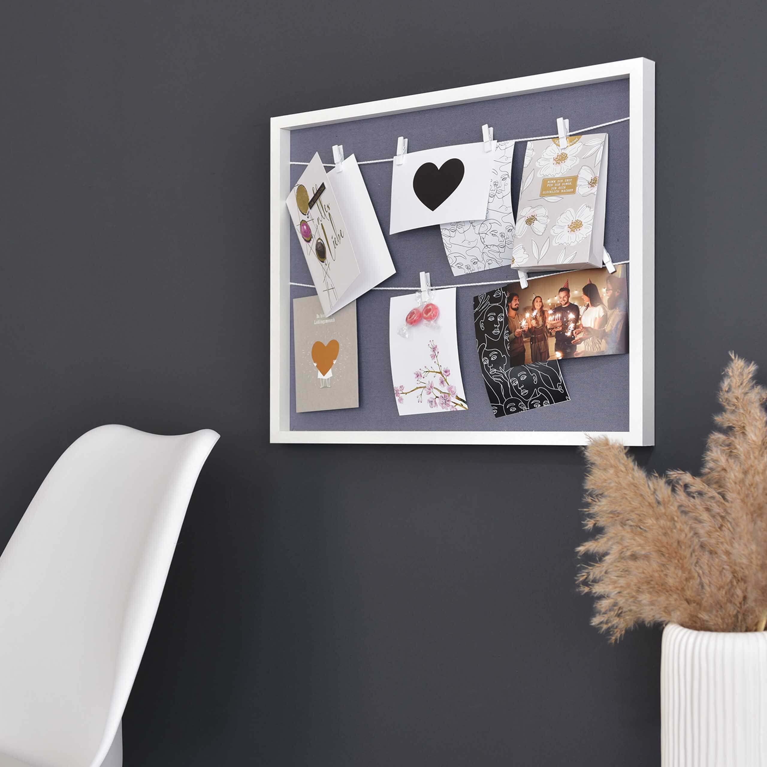 accent by nielsen Collage con clip, 8 foto ciascuno 10x15 cm, bianco/grigio