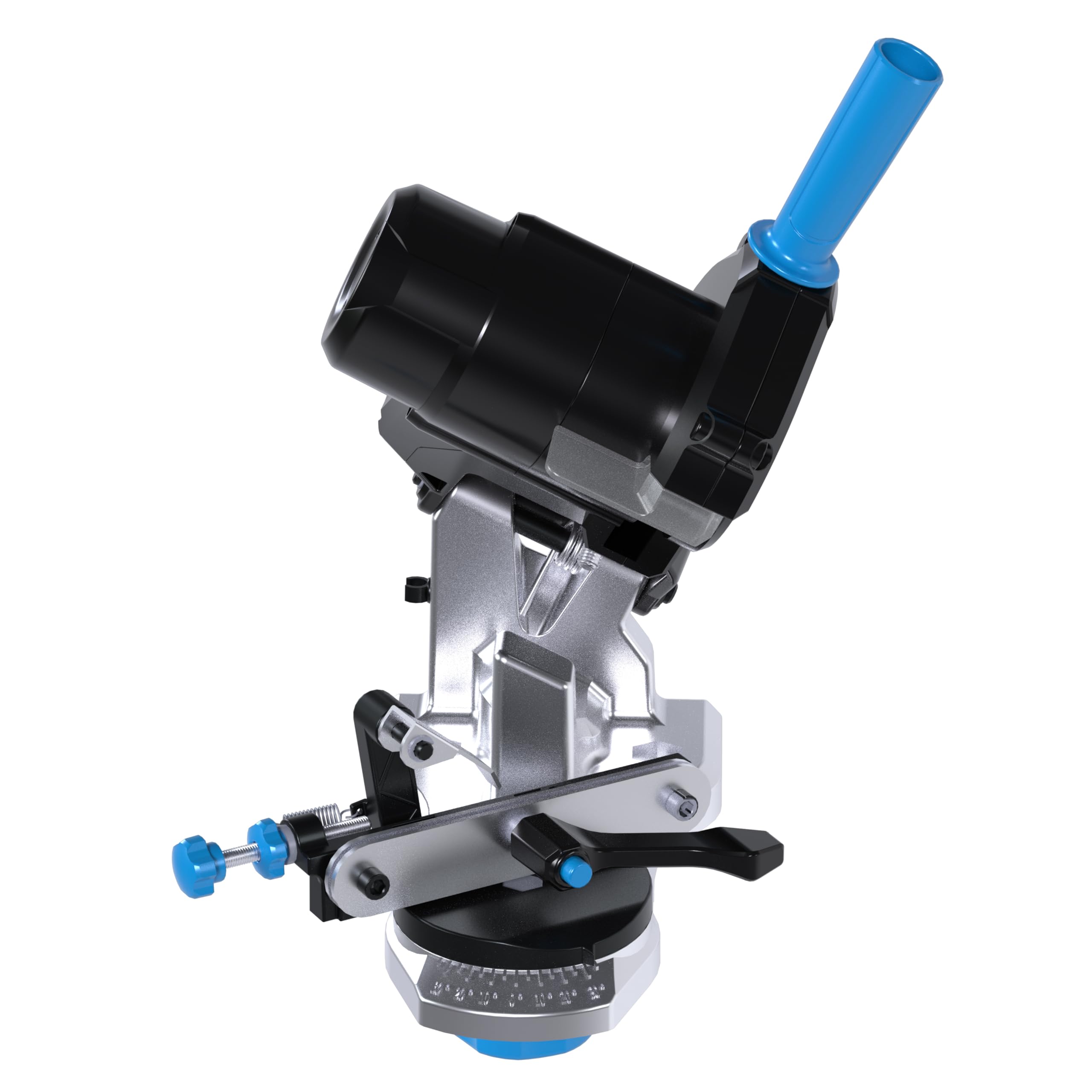 Güde Afilador de cadena de sierra GKS 108 L – 230 V, 85 W, 5000 rpm, diámetro del disco 10,8 centímetros, ángulo de afilado de hasta 35 grados izquierda y derecha, luz de trabajo LED, base de aluminio