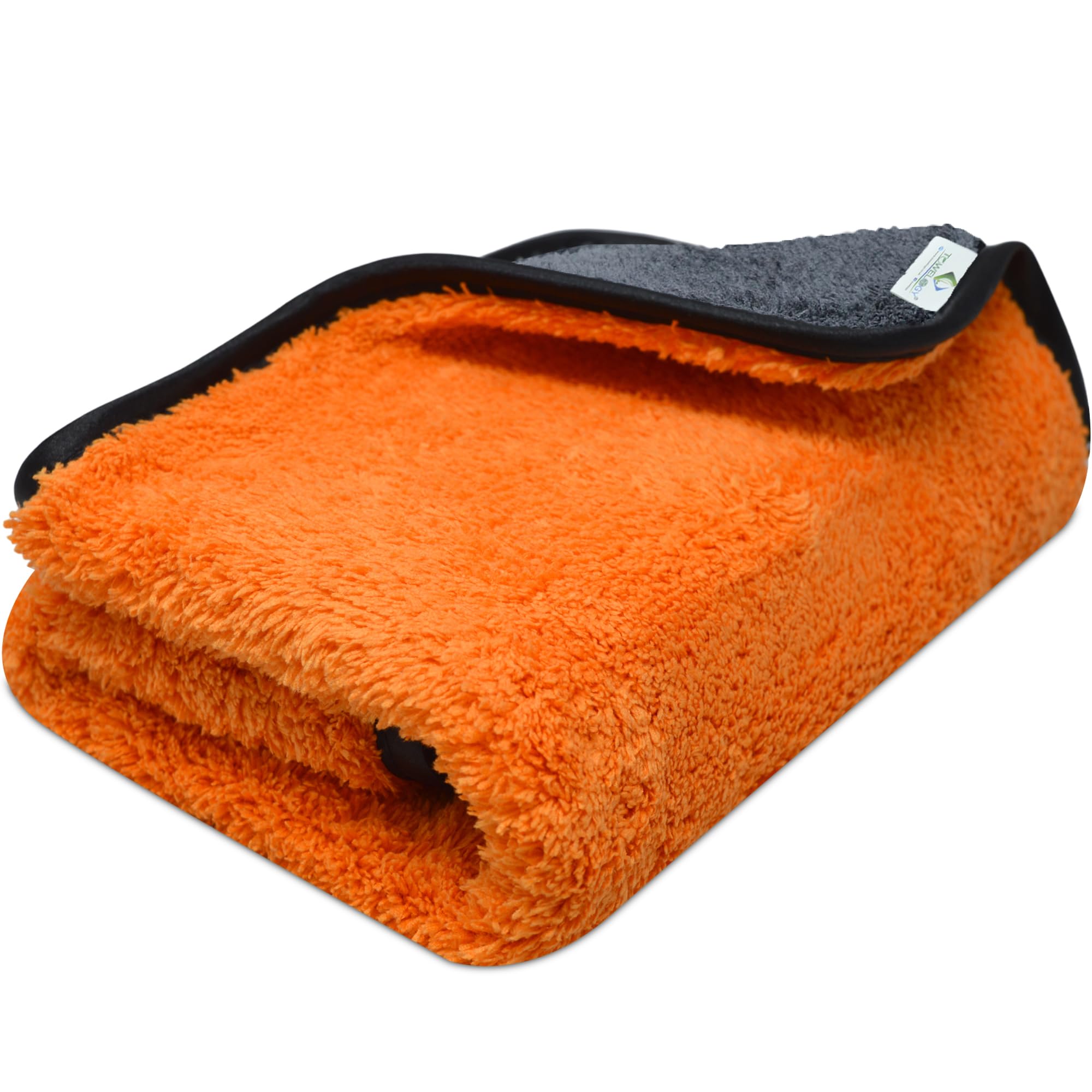 Towelogy Microfibre Car Towel Drying Large Detailing Cleaning Micro Fibre Ultra Plush 100% Lint Free Car Cloths (Orange, Large 40x40cm)