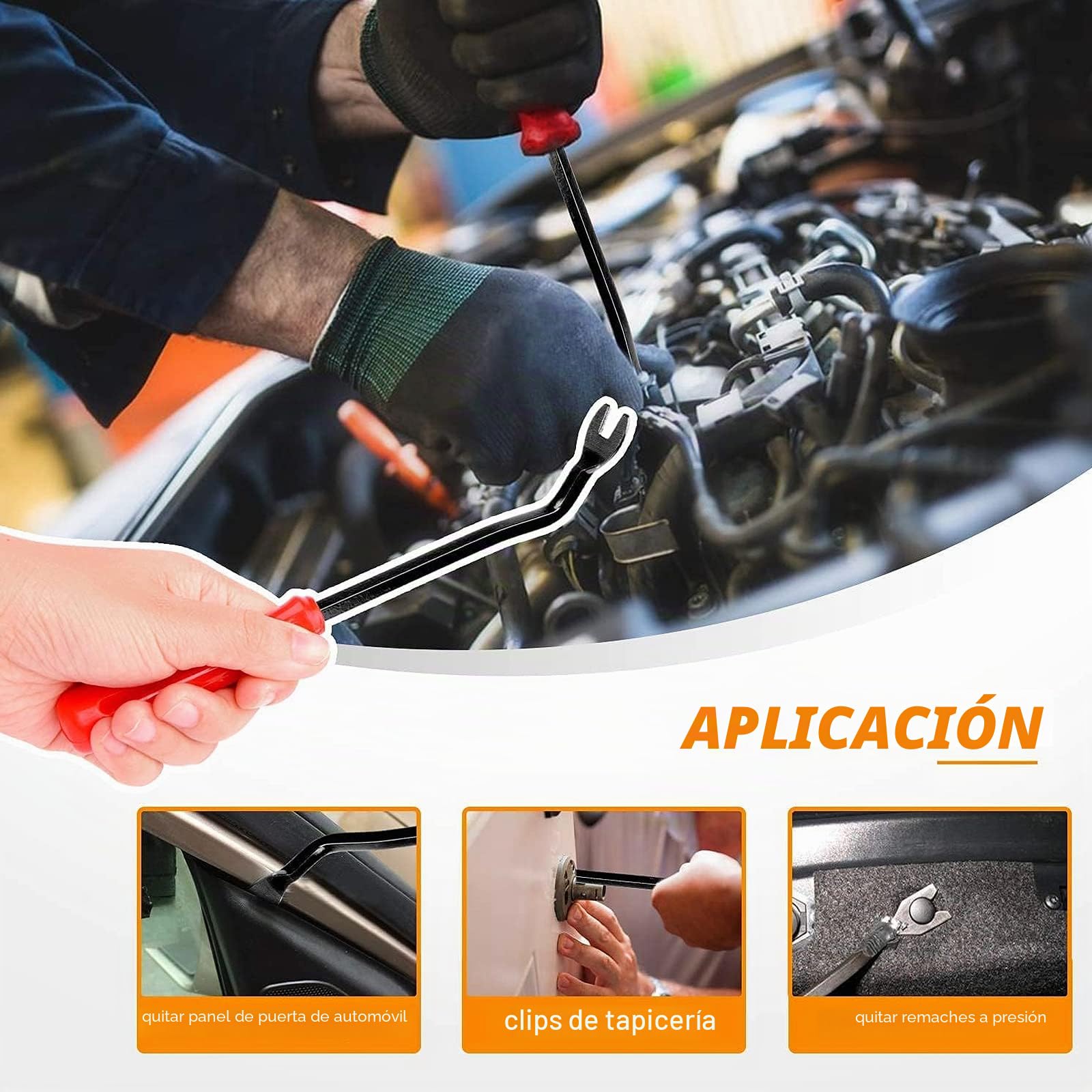 240PCS Remaches Plastico, Universales Grapas Coche 6 Tamaños Clips de Fijación para Coche Grapas Paneles de Puerta de Parachoques Fender con 5 Piezas Herramientas Desmontaje Coche