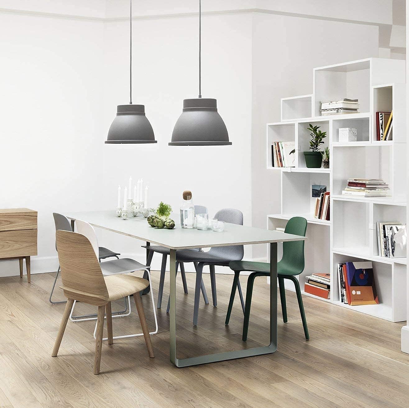 Simple Deluxe 20FT UL Extension Hanging Pendant Light Cord with E26 Socket & On/Off Switch Heavy Duty 360W Capacity for Ceiling Fixtures (Bulb Not Included), White, 4 Pack