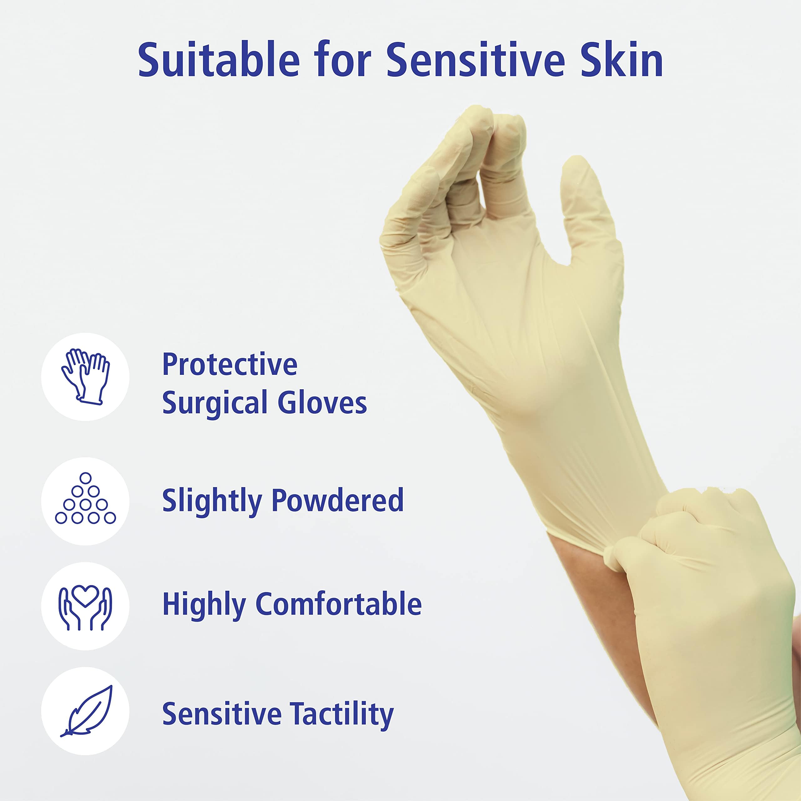 GUANTI CHIRURGICI IN LATTICE STERILI SENZA POLVERE NATUREX 626 BIO PLU