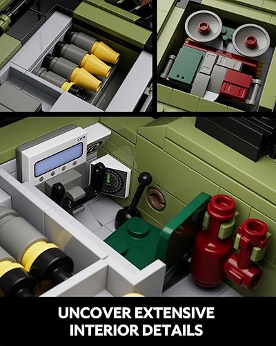 Miniatura 6 de Nifeliz Leopard II Tanque A7, juego de construcción de tanques militares para adultos, modelo coleccionable del ejército para construir y exhibir,