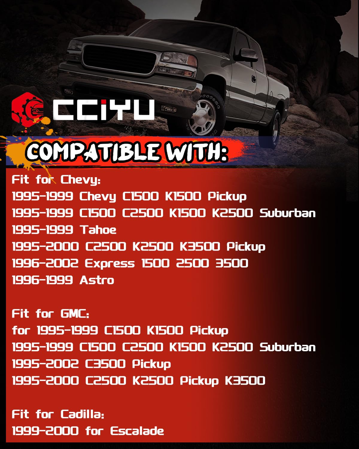 cciyu Headlight Switch, Headlight Dimmer Switch Replace OE 15013005, 15047633, 15047634, 15687019 for Cadillac Escalade 1999-2000 for Chevrolet Astro 1996-1999 for Chevrolet C1500 Pickup 1995-199
