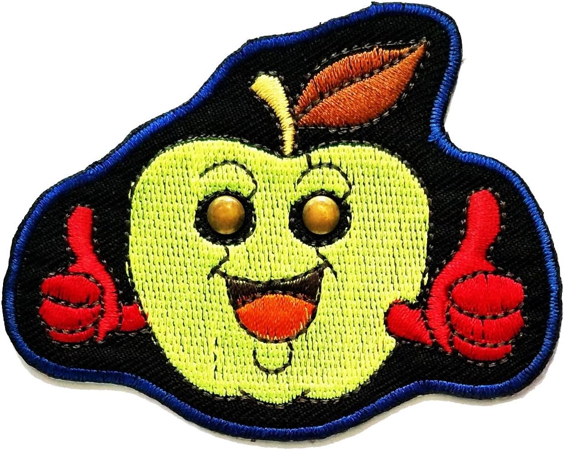 Nipitshop Patches Sequin Red Apples Green Leaves Apple Fruit Cartoon Kids Symbol DIY Iron on Patch Iron-On Designer Patch Used for Gifts Crafts Jeans Clothing Fabric