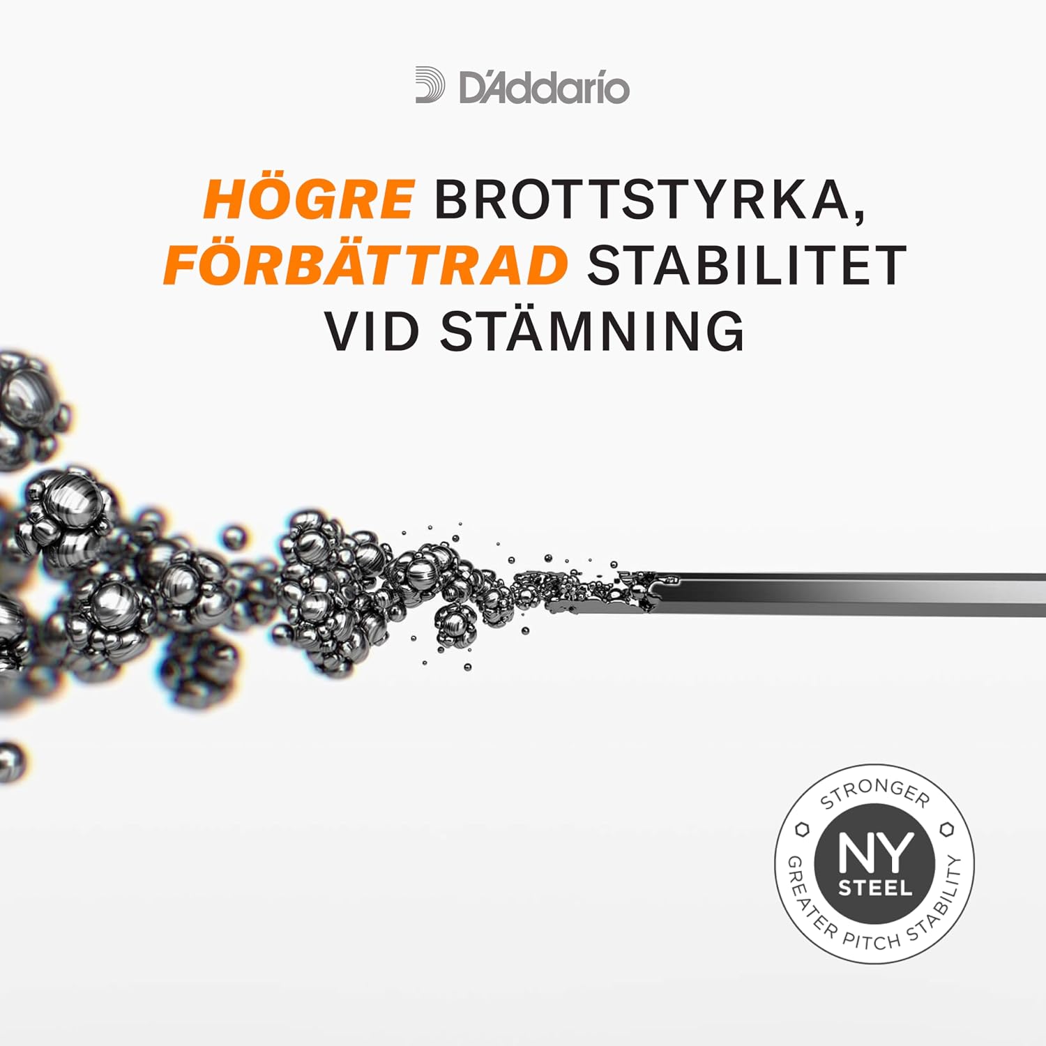D'Addario gitarrsträngar – NYXL elgitarrsträngar – NYXL1046-3P – oöverträffad styrka, inst - Mise en situation et utilisation