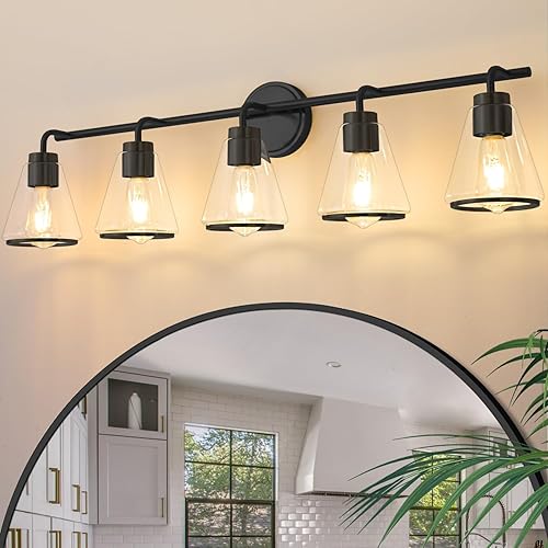 Miniatura 19 de Accesorios de Iluminación de Baño Sobre Espejo Níquel Pulido Luz de Tocador 2 Luces Luces de Tocador de Baño con Pantalla de Vidrio Transparente 14