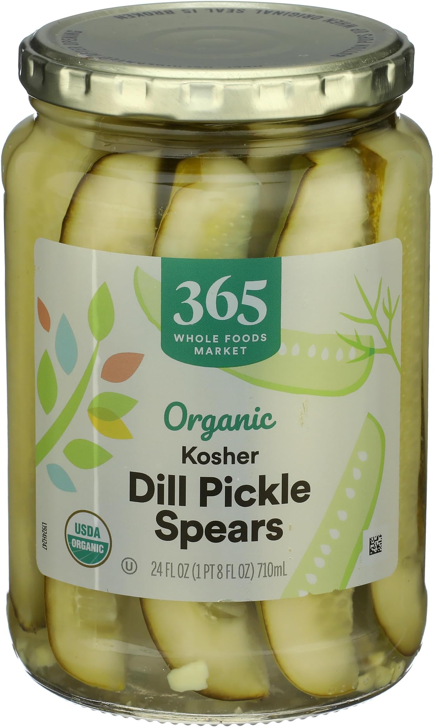Organic Kosher Dill Pickle Spears, 24 Fl Oz