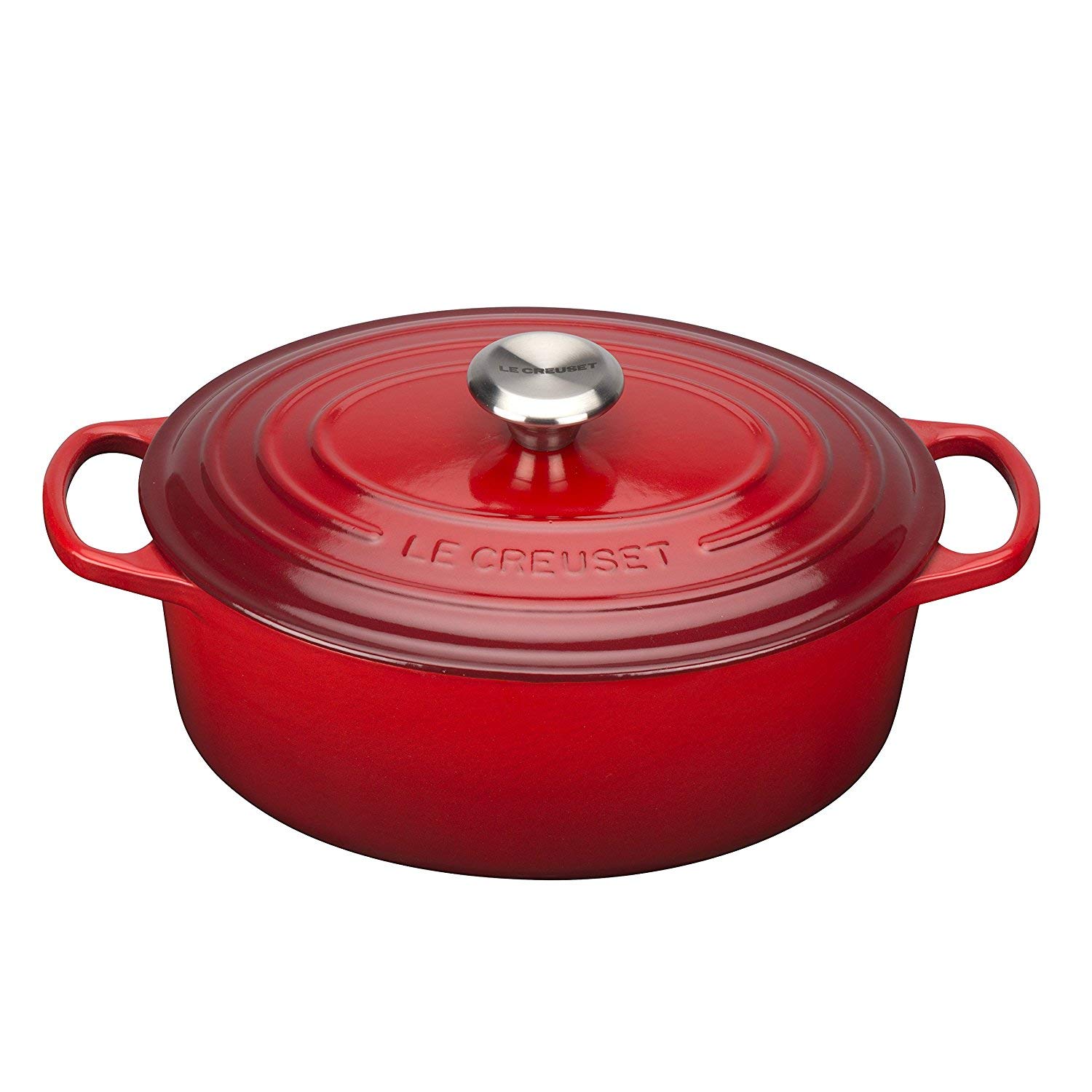 Le CreusetEnameled Cast Iron Signature Oval Dutch Oven, 9.5 qt., Cerise