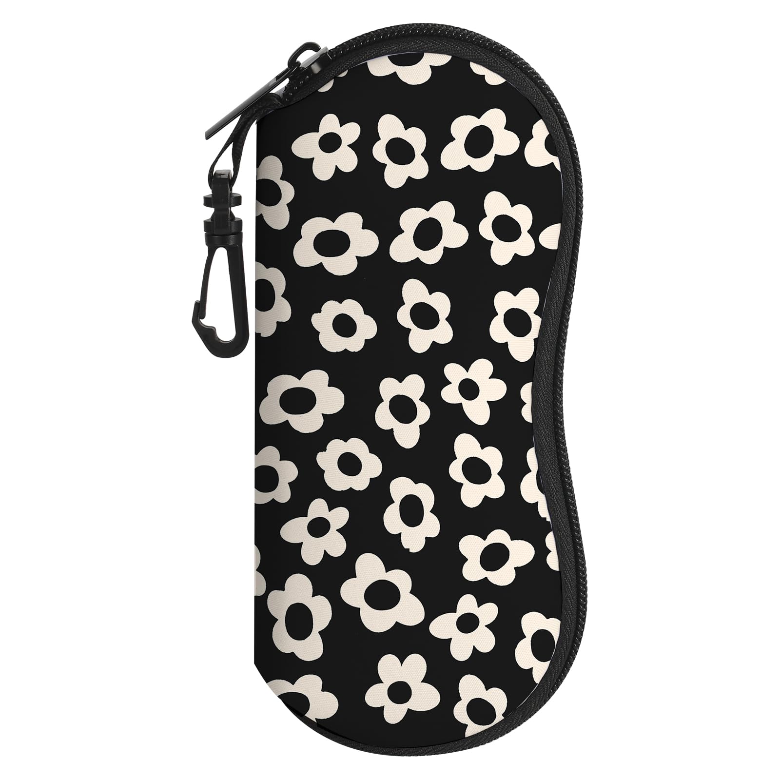 Sunglasses Soft Case, Cute Ultra Light Portable Neoprene Zipper Eyeglass Glasses Case with Belt Clip for Men Women