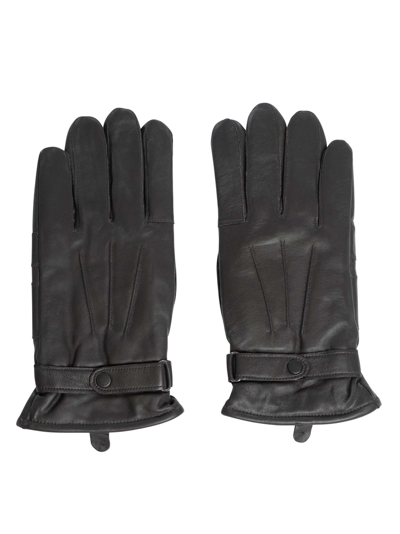 Barbour Men's Burnished Thinsulate Leather Gloves - Dark Brown - M