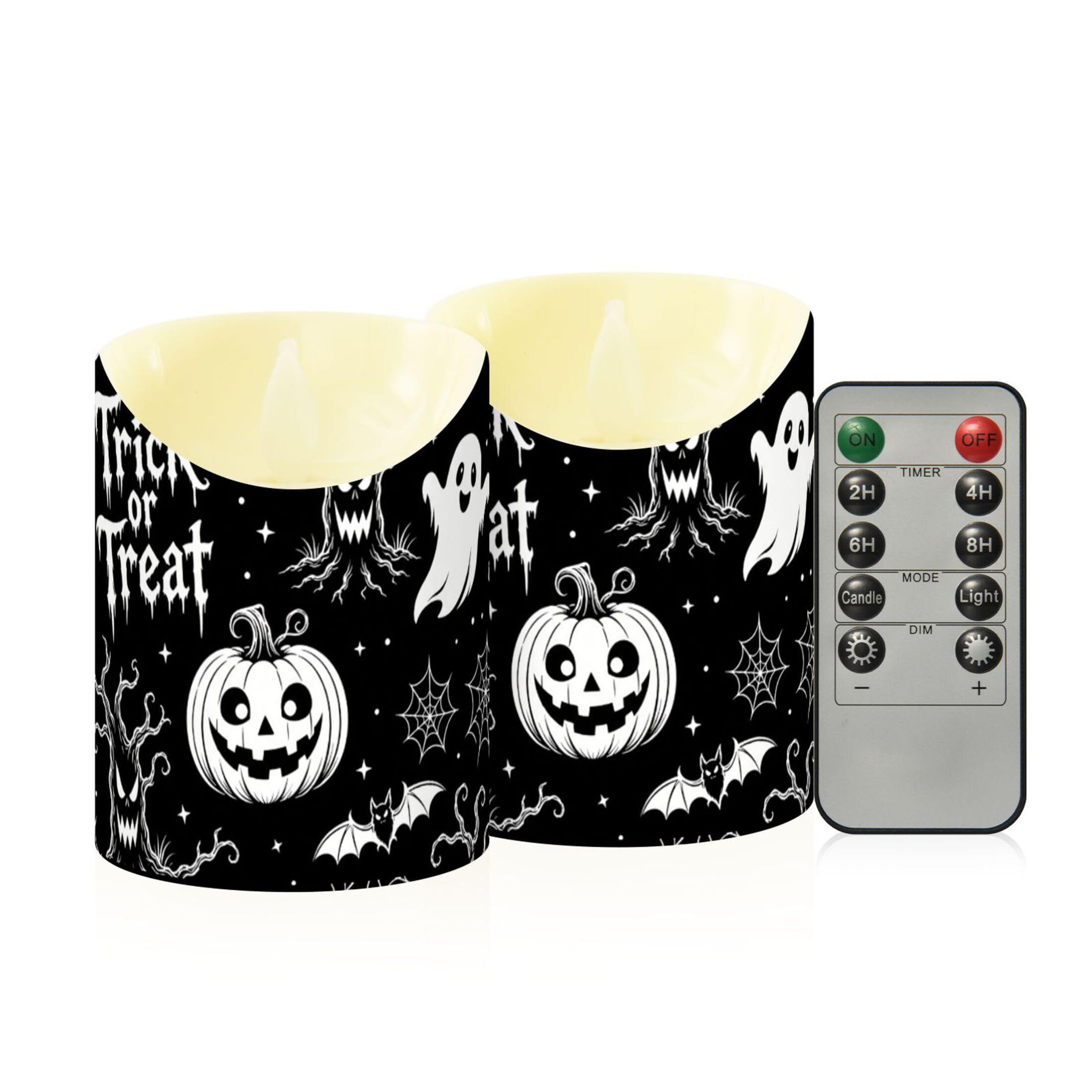 Kutsu Flameless Candles Set of 2, Battery Operated LED Flickering Candles