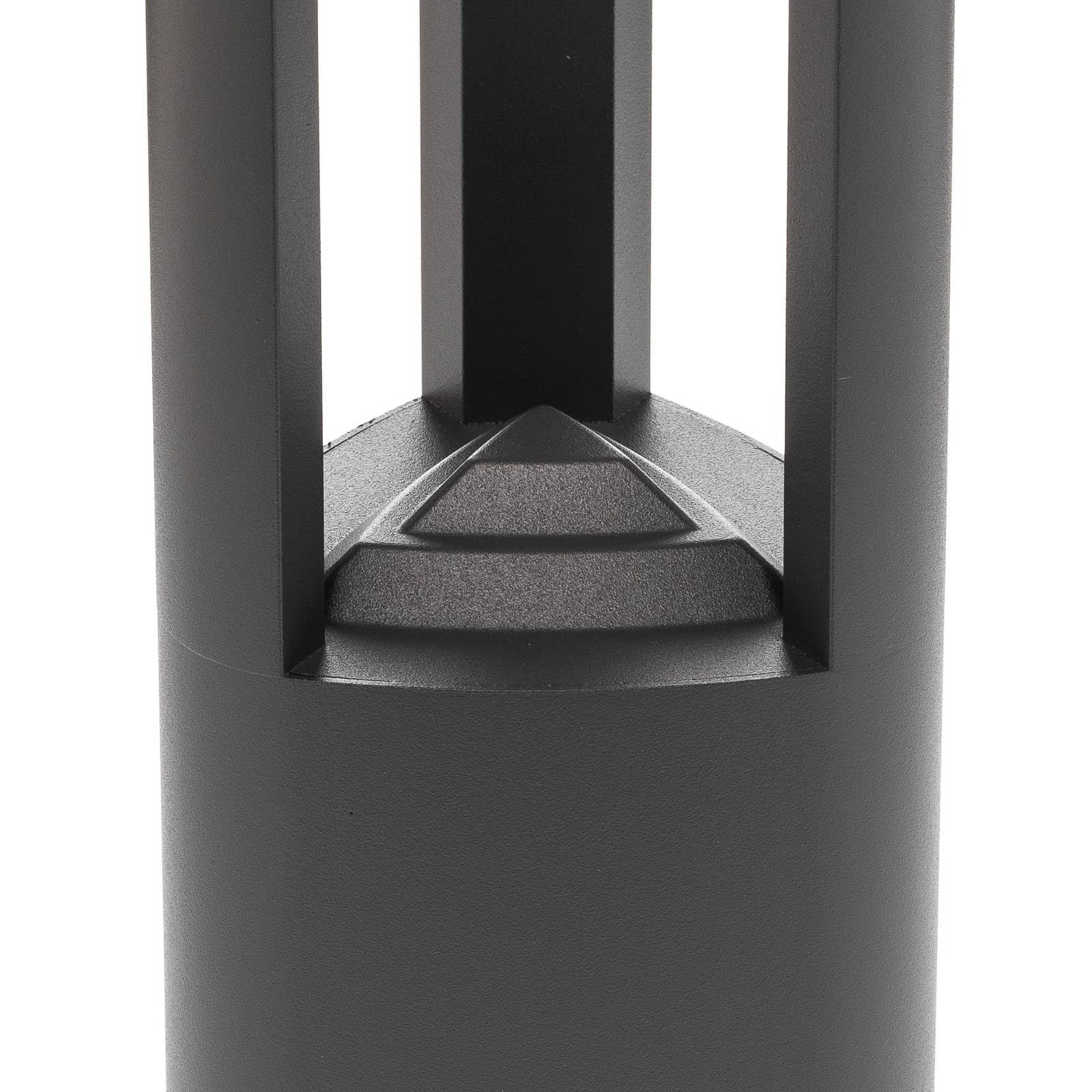 Lucande LED Außenleuchte Pirron (spritzwassergeschützt (Modern) in Schwarz aus Aluminium (90 flammig,) - Wegeleuchte Pollerleuchte Wegelampe Sockelleuchte