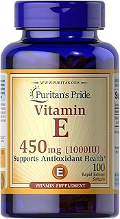 Puritan's Pride Vitamin E 450 Mg, Supports Immune Function, 100 Count