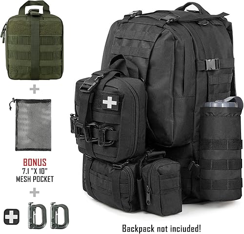 Miniatura 7 de LIVANS Bolsa de primeros auxilios vacía médica Ifak bolsa Molle EMT bolsas Rip-Away táctico militar trauma emergencia médica bolsa