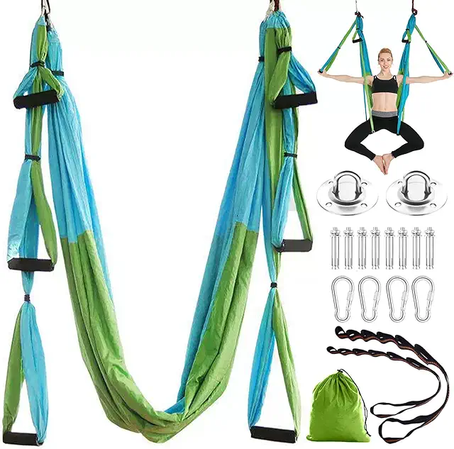 Amaca Yoga Aerial Set - Altalena Anti-Gravità per Pilates e Fitness, Portata 200 kg
