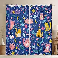 Vista 17 de Feelyou Cortinas educativas para niños, para dormitorio, colección ABC, números y formas, aprendizaje con aislamiento térmico, cortinas de ventana